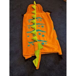 Dinosaur Dragon‎ Hug Blanket Towel Orange Plush Outfit spikes Size 27x23